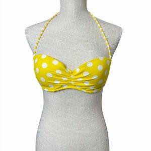 Victorias Secret Yellow Polka Dot Bathing Suit Top